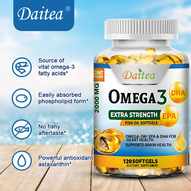 907-96b250.jpg Omega-3 Fish Oil Rich in DHA and EPA for Joint, Brain and Skin Health, Overall Health and Immune Support
