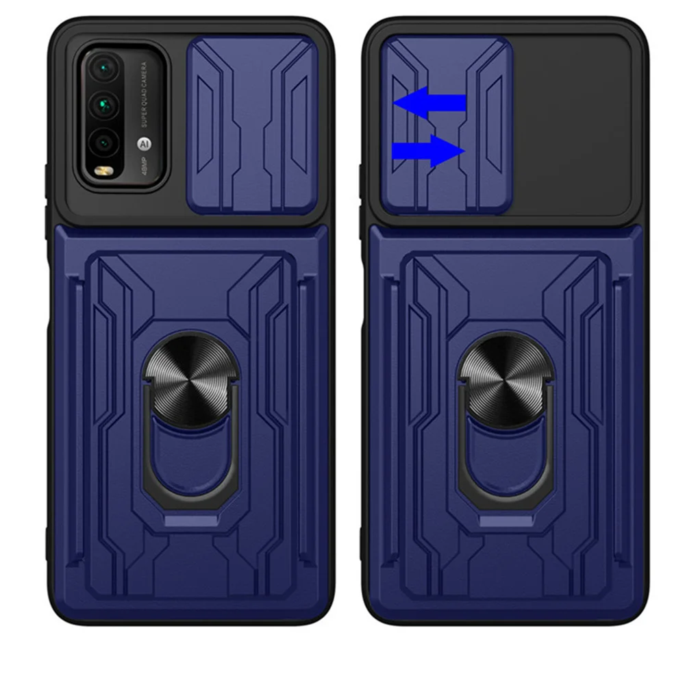 

Xiaomi Redmi 9T For Xiaomi Redmi 9T 9 T 6.53" Case Magnetic Ring Armor Card Slot Cases for Redmi 9T Redmi9t Bracket Stand Cover