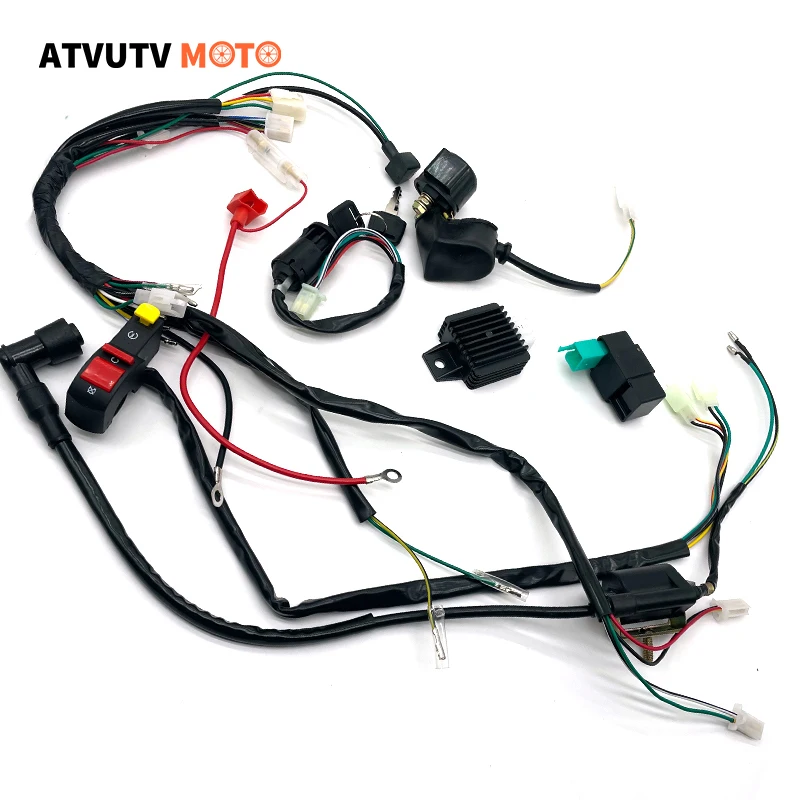 ElectricsWireHarnessCoilCDIWiringMotorcycleIgnitionKitFor50