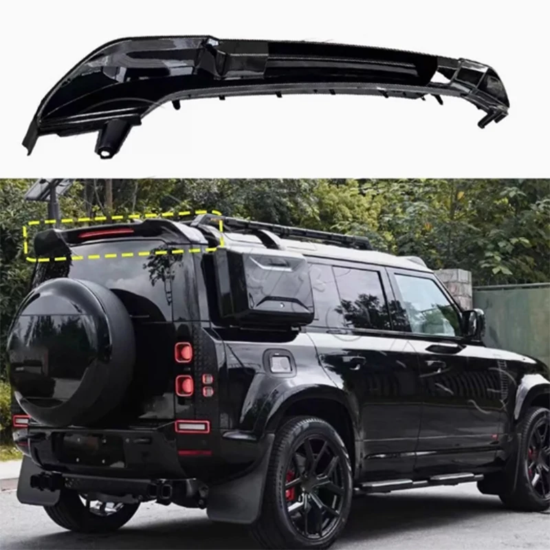 Spoiler di Alta Qualità in ABS per Land Rover Defender 90/110/130, Installazione a Clip, Alettone Posteriore, Accessori Auto