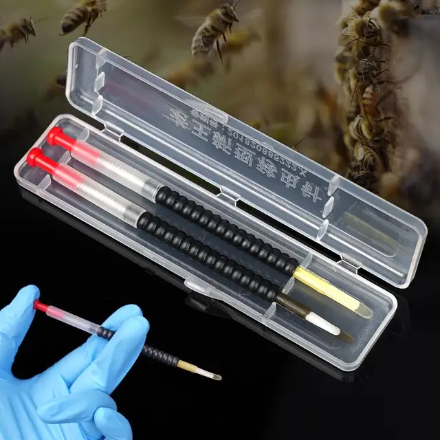 2Pcs Queen Bee Larvae Transfer Needle Spring Retractable Grafting Plastic Tools Beekeeping Queen Bee Beekeeper Equipment