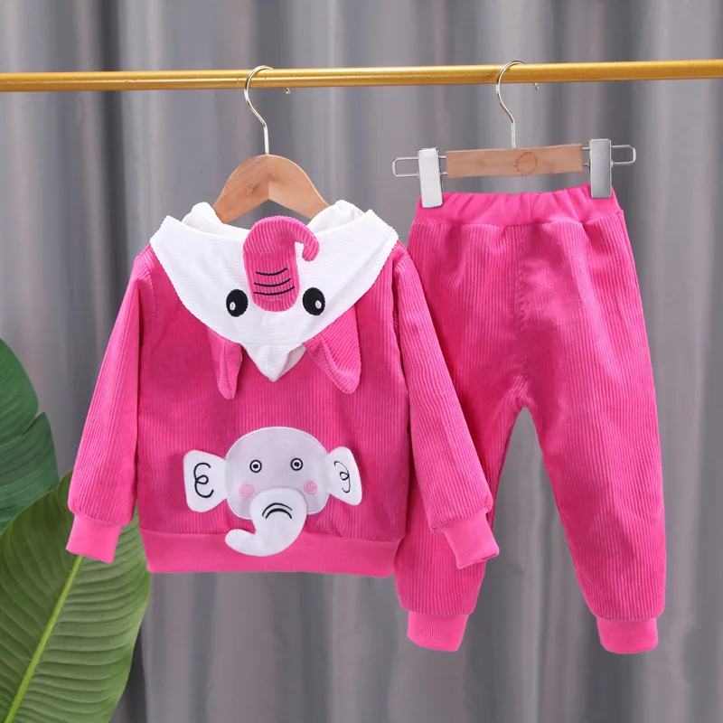 

2023New Spring Girls Clothing Set Cute Cartoon Flower And Butterfly Pattern Kids Raincoat + Pant 2Pcs Casual rainproof Suit 0-5Y