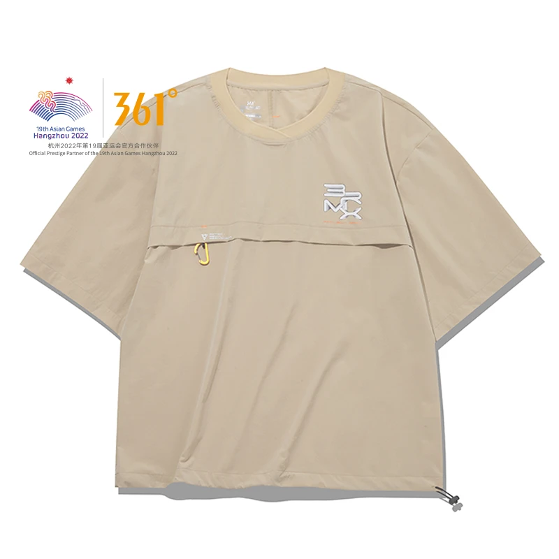 

361 Degrees Men's T-Shirt Round Neck Breathable Comfortable Design Sports Short Sleeves Male Black 652329139