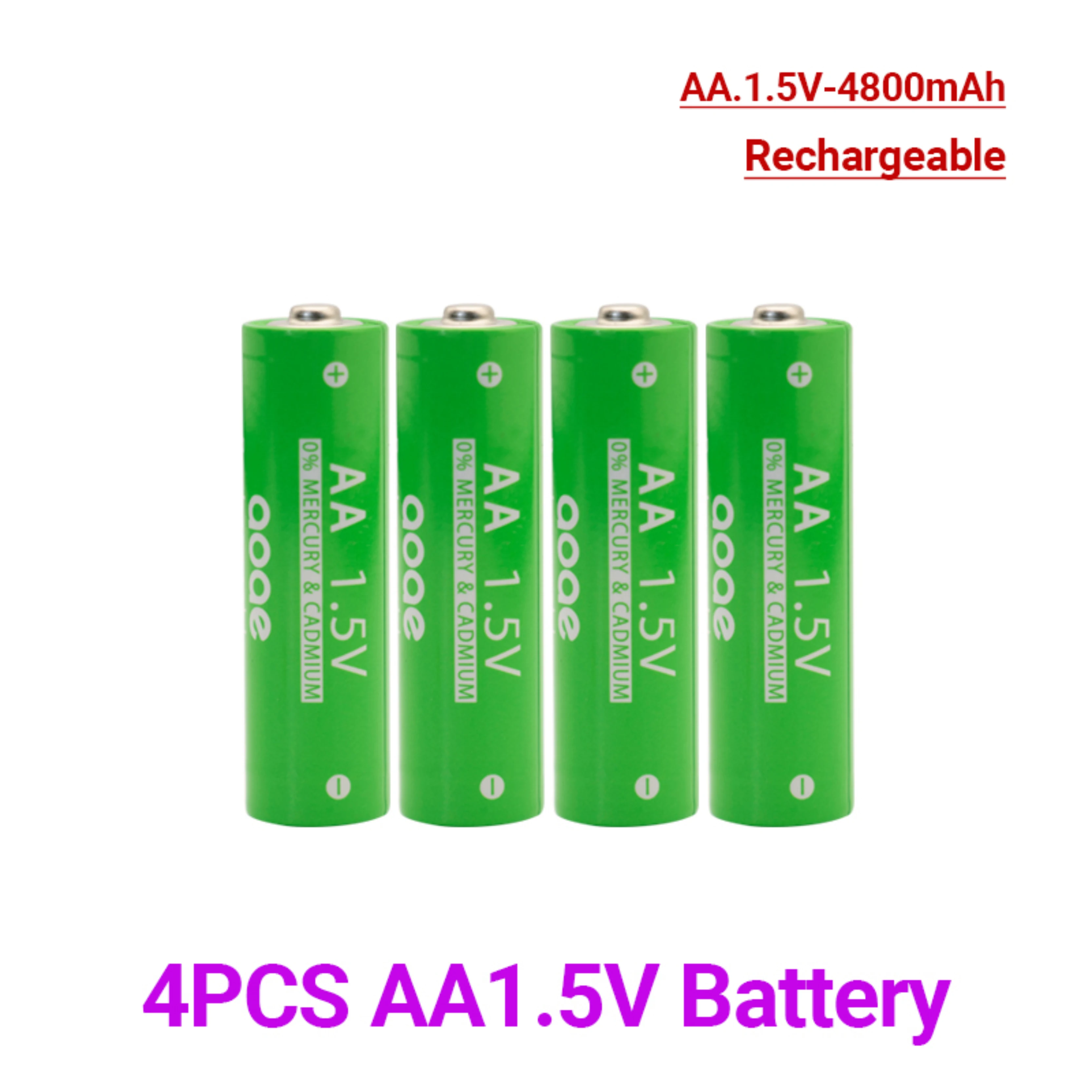 aa rechargeable battery 4800mah 1.5V Flashlight Remote Control Camera  battery pilas recargables aa pilha recarregável - AliExpress