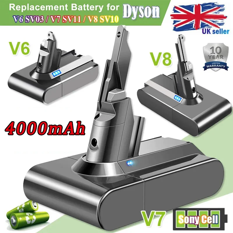 V8 4.0Ah Sostituire La Batteria Per V8 Absolute 21.6V Cordless Handhold Vacuum Sv10 V8 Fluffy V8 Animal Vacuum Handheld Lithium Battery