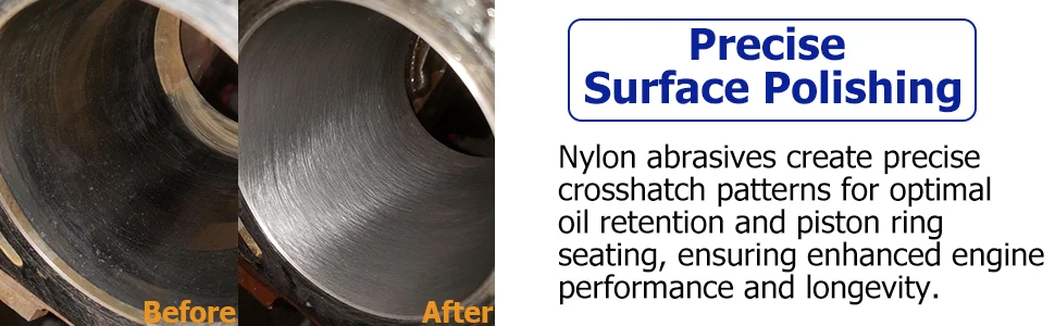 Power Zylinder Bohrung Hone Pinsel Kohlenstoffstahl Schaft Siliziumkarbid Schleifmittel Nylon Metalle Gusseisen Edelstahl Bohrerentfernung – Detail 3