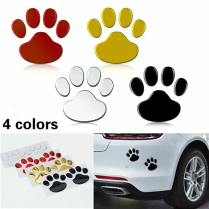 

8Pcs Colorful Funny Car Stickers Cute Dog Paw 3D Animal Dog Cat Footprint Decal Animal Stickers Motorcycle Decoration Car Decal