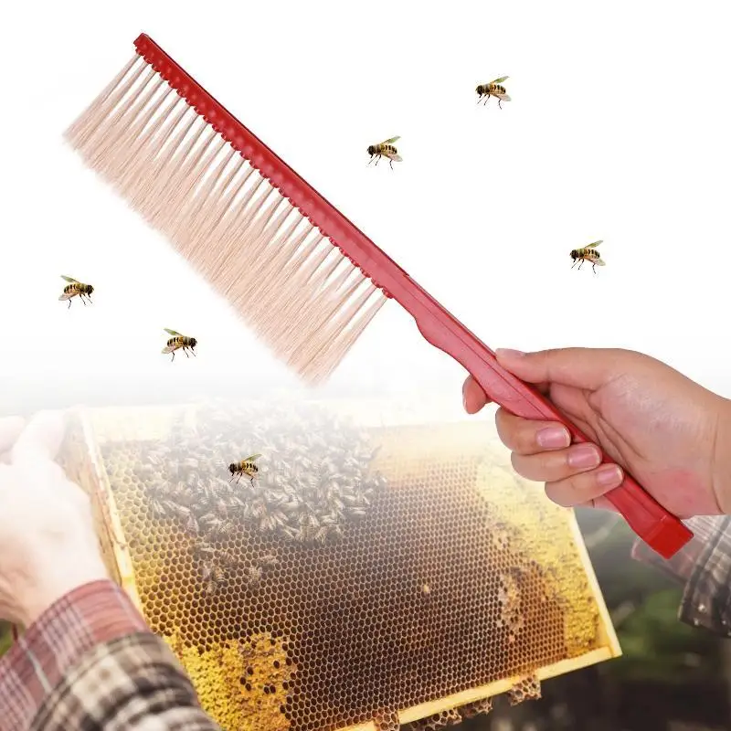 Bee Sweep Tools Soft Bristle Brush Long Handle Wood Honey Brush Wasp Bee Sweep Beekeeping Equipment Beekeeping Tools