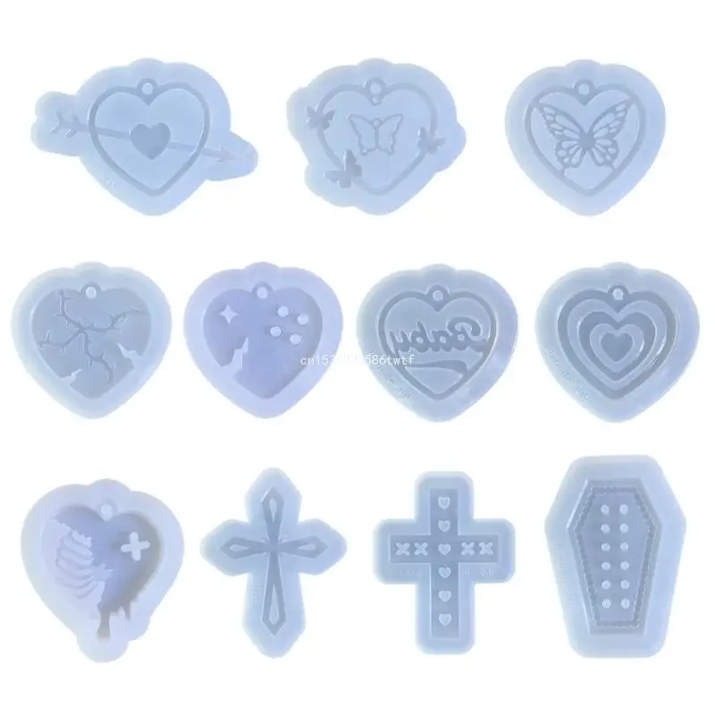 

11 стилей силиконовая форма для ключей Love-брелок подходит для эпоксидной смолы DIY ремесла орнамент кулон брелок для ювелирных