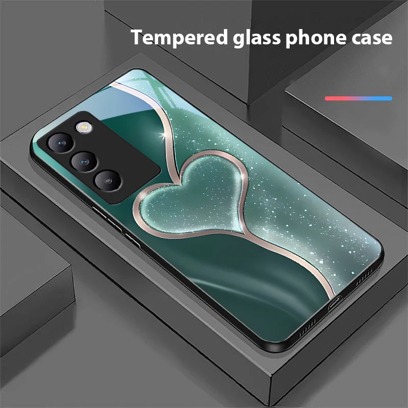 Gradual Love Black Tempered Glass Phone Case