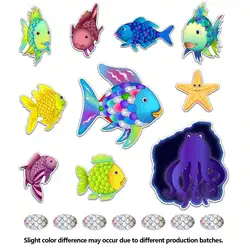 17 - Piece Rainbow Fish Felt Story Set - Educational Early Learning and Friendship Storytelling Props (17 pcs)