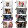 Chihuahua Pattern Size Women Simple Cosmetic Bags Cartoon Dog Printed Makeup Bag Zipper Toiletry Bags Outdoor Portable Practical 1