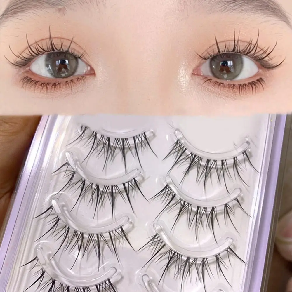 

Comic Eye Lashes Fishtail Transparent Stem Korean Women Full Strip Eyelash Fairy False Eyelashes Manga Lashes Makeup Tools