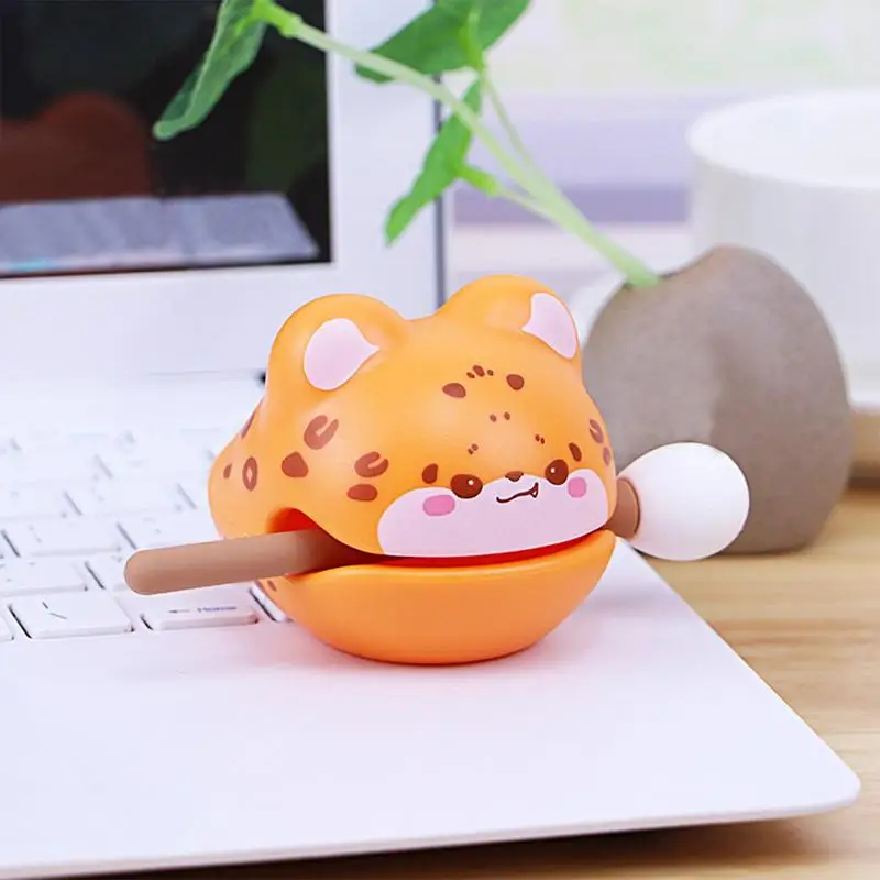 Wooden Fish Drum Cartoon Decompression Toy Soundmaking Percussion Instrument Desktop Decoration