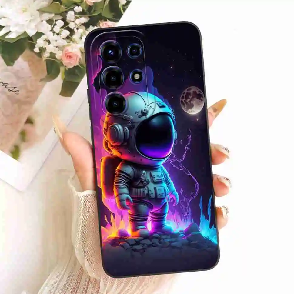 Floral Silicone Soft Shockproof Back Cover Case