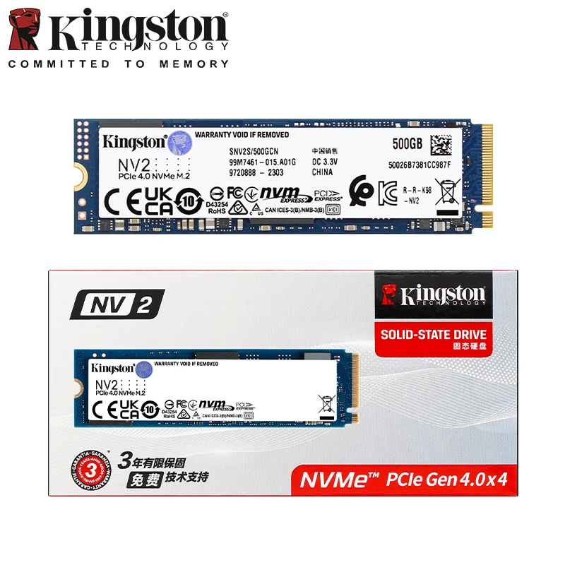 Kingston NV2 - SSD - 4 TB - PCIe 4.0 x4 (NVMe) - SNV2S/4000G - Solid State  Drives 