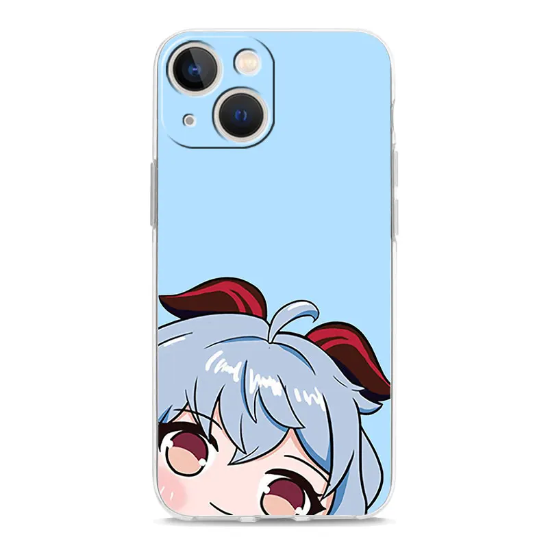 Genshin Impact Anime Cute Phone Case For iPhone 11 13 Pro Max 12 mini SE2 6 7 8 Plus XR XS Max Soft Silicon Clear Cover Coque iphone 13 pro max case clear