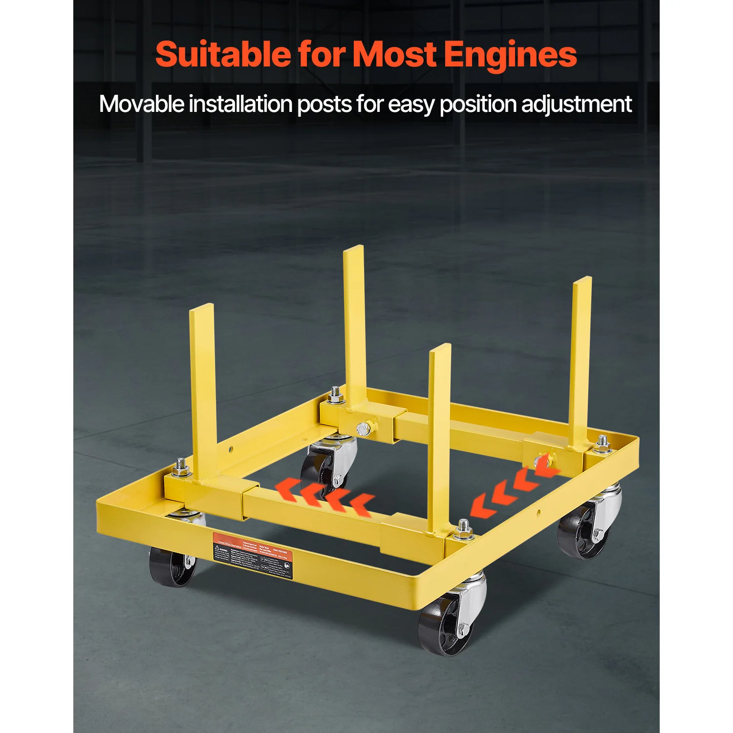 Heavy Duty Steel Engine Motor Stand with Swivel Casters