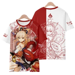Summer Anime Game Genshin Impact 3D Print T-shirt Woman Streetwear T Shirts Harajuku Tees Tops Women Girl Oversized Y2k Clothing
