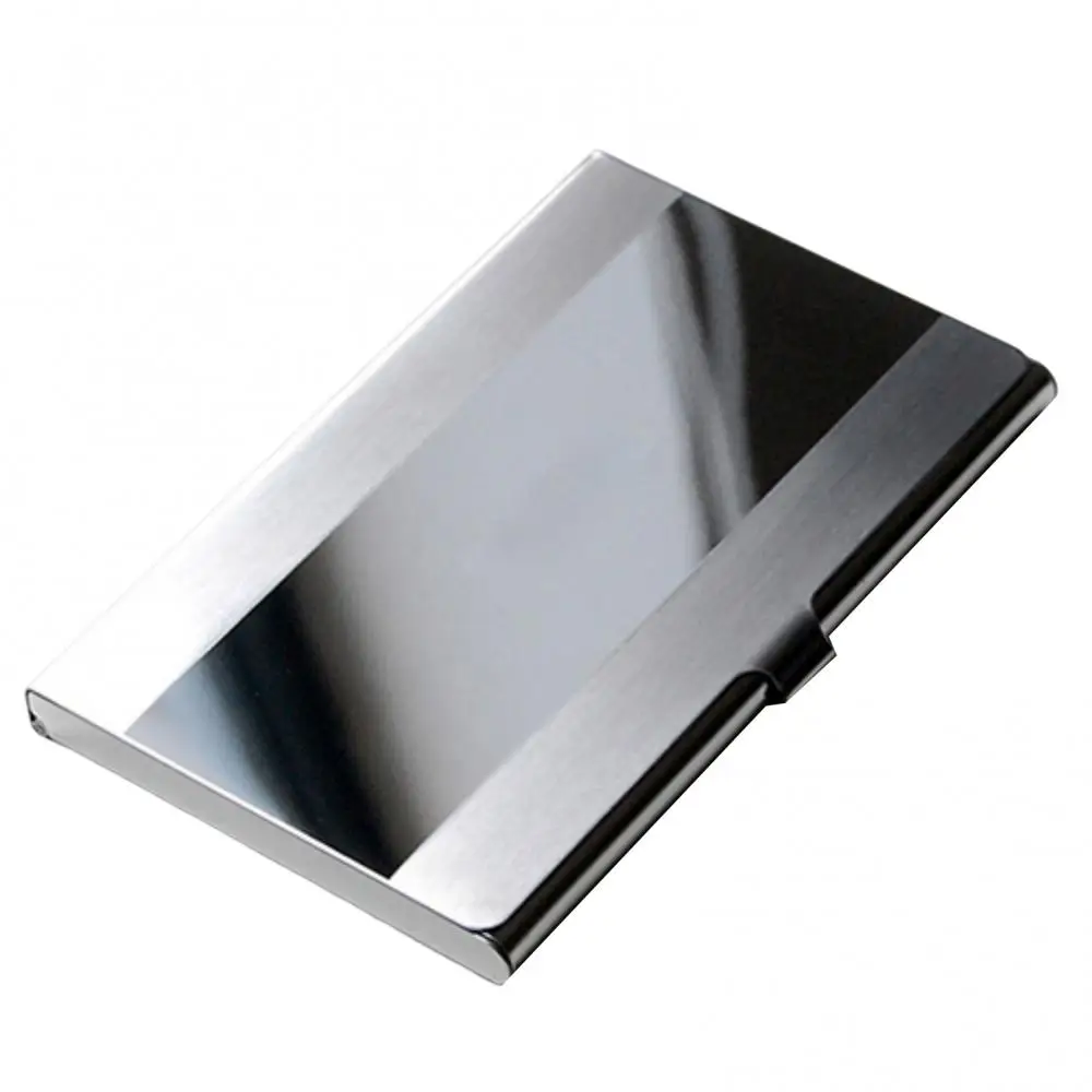 Stainless Steel Case Pocket Box Business ID Credit Card Holder Cover