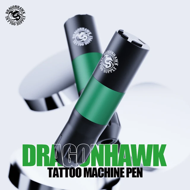 Dragonhawk Tattoo Motor Rotary Tattoo Machine Makeup Kit With RCA Wireless  Battery Power Silicone Case Cartridge Needles Set - AliExpress