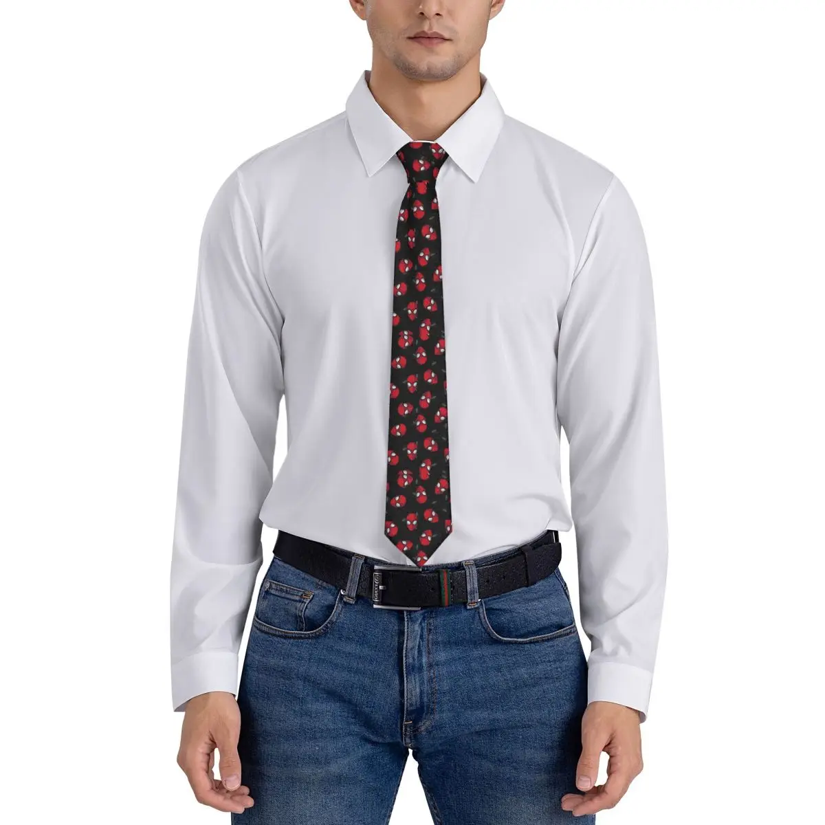 Spider Cobweb Pattern Necktie Mens Mens Suit Tie Spider Man For Thanksgiving Day