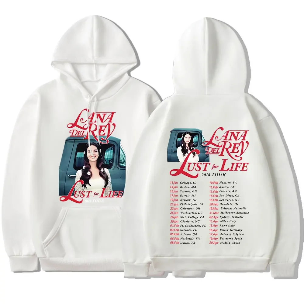 

Men Women Hooded Sweatshirts Singer Lana Del Rey Lust for Life Tour Music Album poster prints Pullover Unisex Hoodie Streetwear