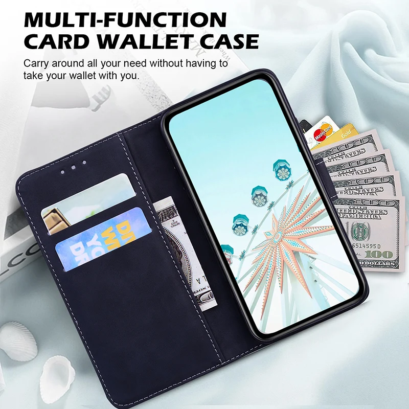 Leather Phone Case with Card Slot Wallet Cover