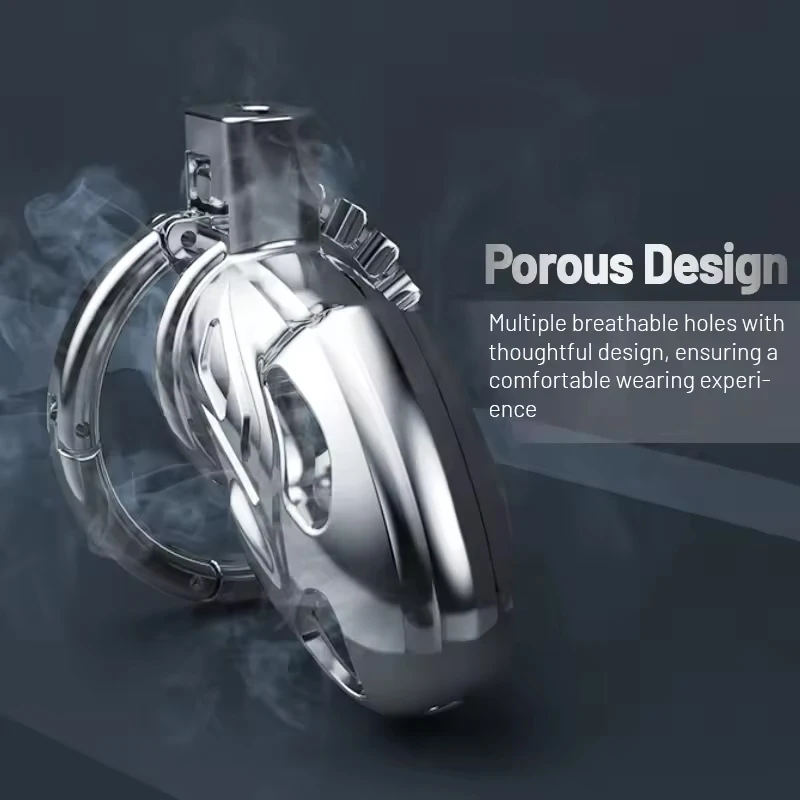 2025 New Upgrade One-Piece Adjustable Snap Ring Metal Chastity Cage Men's CB Cock Cage SM Aluminum Alloy Urethra Lock Device Sex Toys
