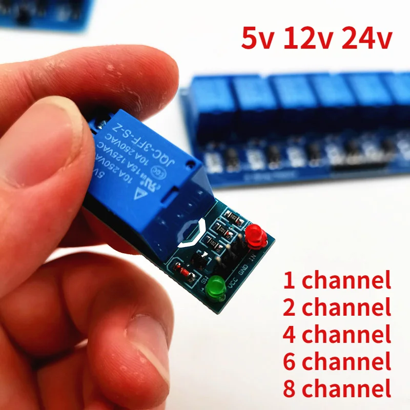 1 шт. релейный модуль 5 В 12 24 с оптроном выход 2 4 6 8-полосный для Arduino | Строительство