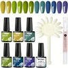 Mtssii 9pcs Green Nail Gel Polish Set With Nutrition Oil Uv Led Soak Off UV Semi Permanent For Diy Salon Manicures Varnish 1