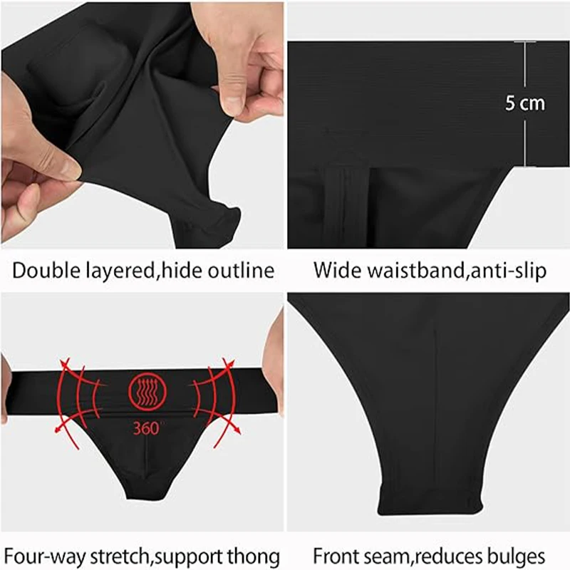 Men's Thong Dance belt for Men Ballet Gymnastics Practice Wide Elastic Waistband and Double Layered Lining Ballet Underwear dance belt