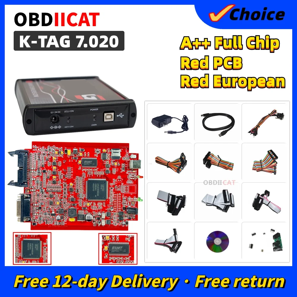 Qriginal Eu Red K-Ta-G V7.020 4 Led 2.25 Sw Online K-E-Ss V5.017 K-Tag 7.020 Master K-E-Ss 5.017 Programmatore Ecu Tuning Obd2