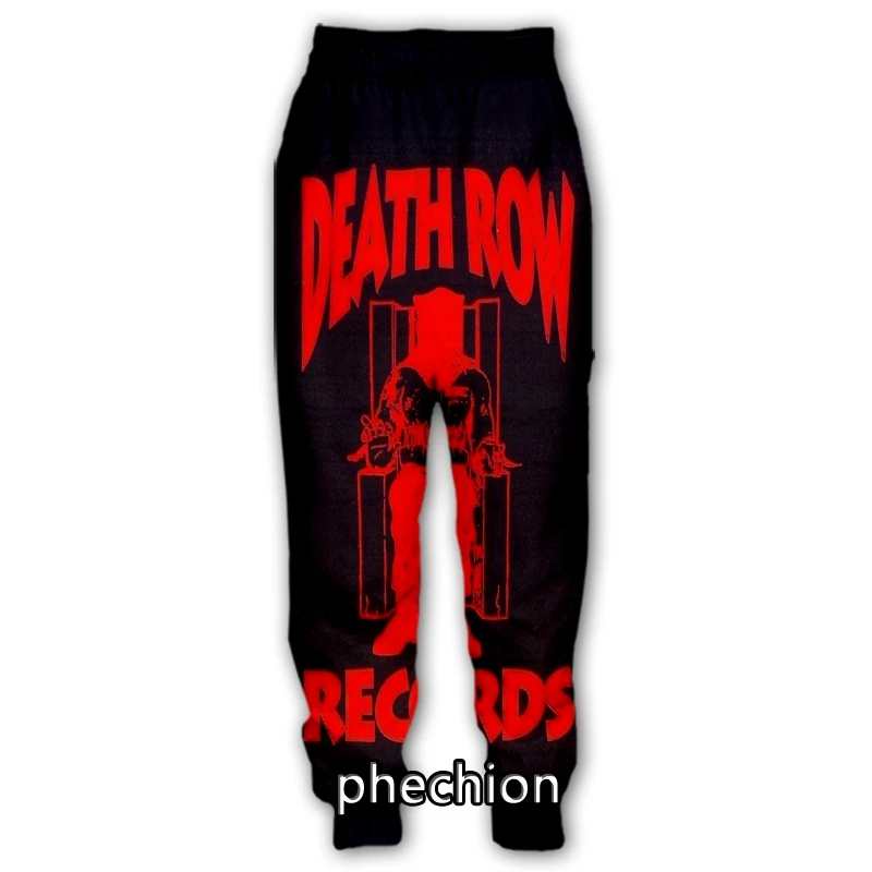 

phechion Men/Women DEATH ROW Band 3D Printed Casual Pants Fashion Streetwear Men Loose Sporting Long Trousers F45