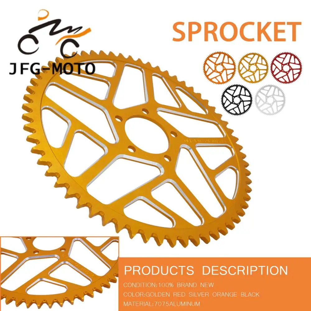 

Motorcycle Chain Sprocket Aluminum For Talaria Sting Electric Dirt Bike 58T 62T For Surron Segway Light Bee S X 160 260X160 X260