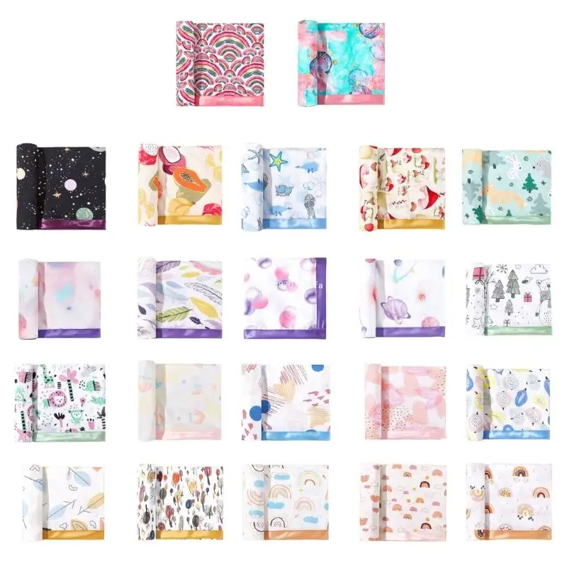 

Unisex Baby Cotton Swaddle Receiving & Multi-purpose Blanket Size 47x47-inch Dropship