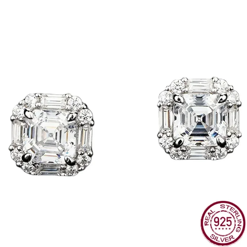 

Женские серьги из серебра 925 пробы, с муассанитом