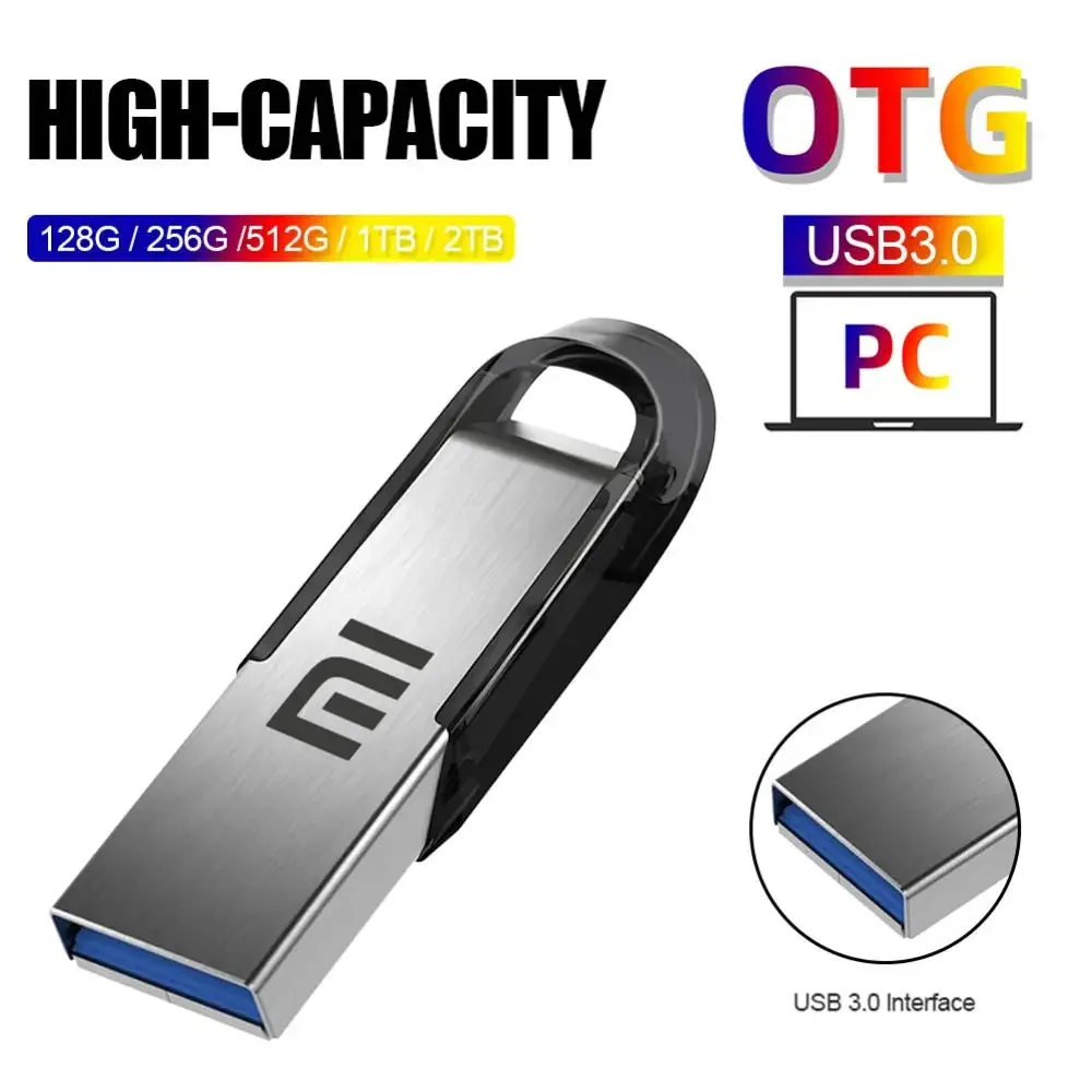 thumbnail image 4 of Memoria USB de metal súper fuerte Xiaomi de 2 TB y 3,0 pulgadas, memoria USB de alta velocidad de 1 TB, 256 GB, 512 GB, memoria USB de 3,0 pulgadas, 4 of 5
