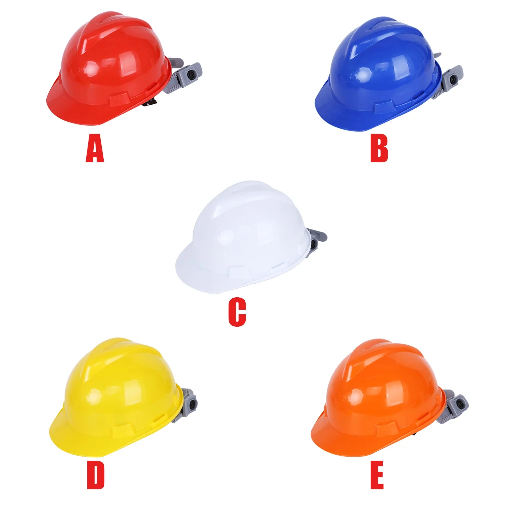 Safety Helmet Plastic Hard Hat Cap Adjustable Portable Head Protection