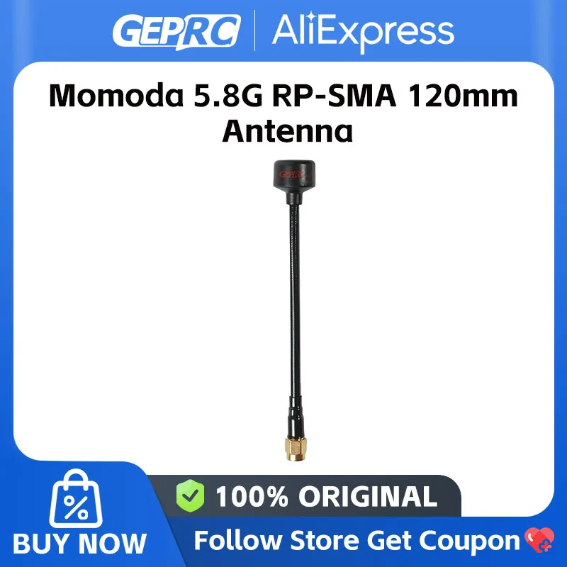 GEPRC Momoda 5.8G RP-SMA 120mm Antenna LHCP/RHCP 2PCS for FPV Drone Accessories Gain 2.0 dBi Good Gain Performance for MOZ7