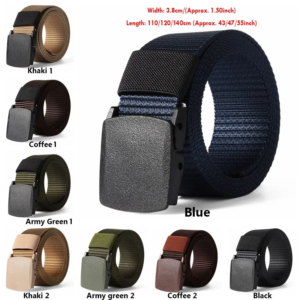 Men's Classic Casual Lengthen Nylon Waist Belt Waistband Web Belt for Fat Man