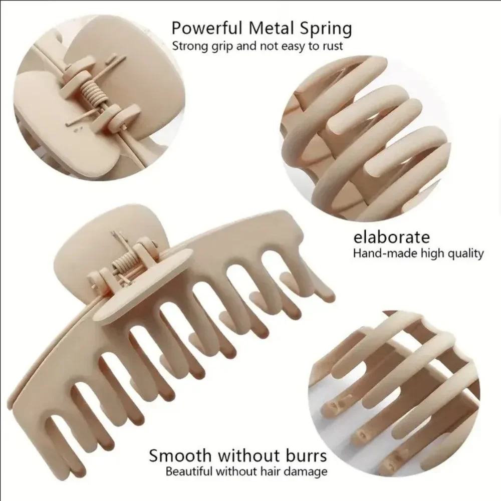 Hair Claw 6Pcs Women Fashion Claw Clip Set Large Multiple Styles Korean For Girls Shark Clips Barrette Hair Accessories
