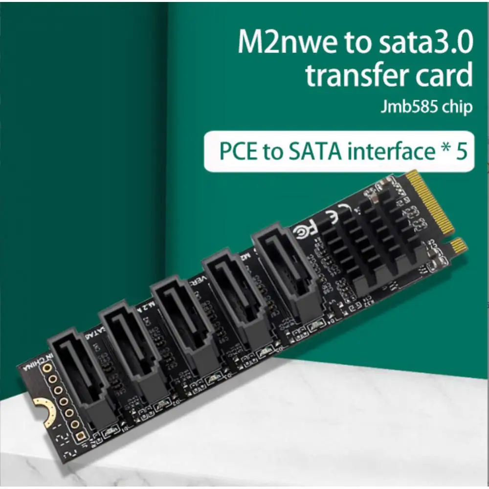 Pci-e sataの6グラム5ポートハードディスク増設アダプタPH56 M.2コンピュータ拡張JMB585午後機能サポート