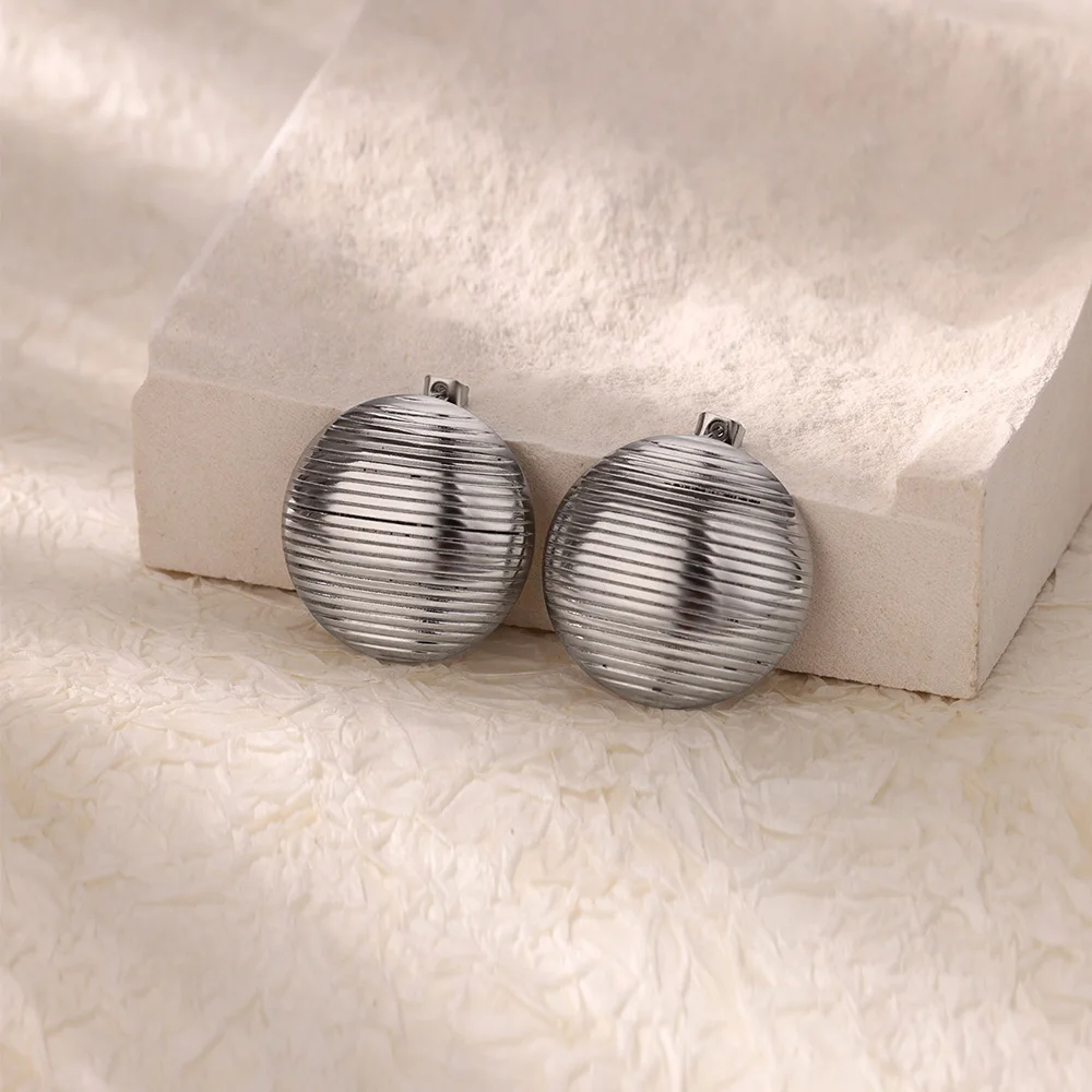 Stripe Stainless Steel Earrings for Women