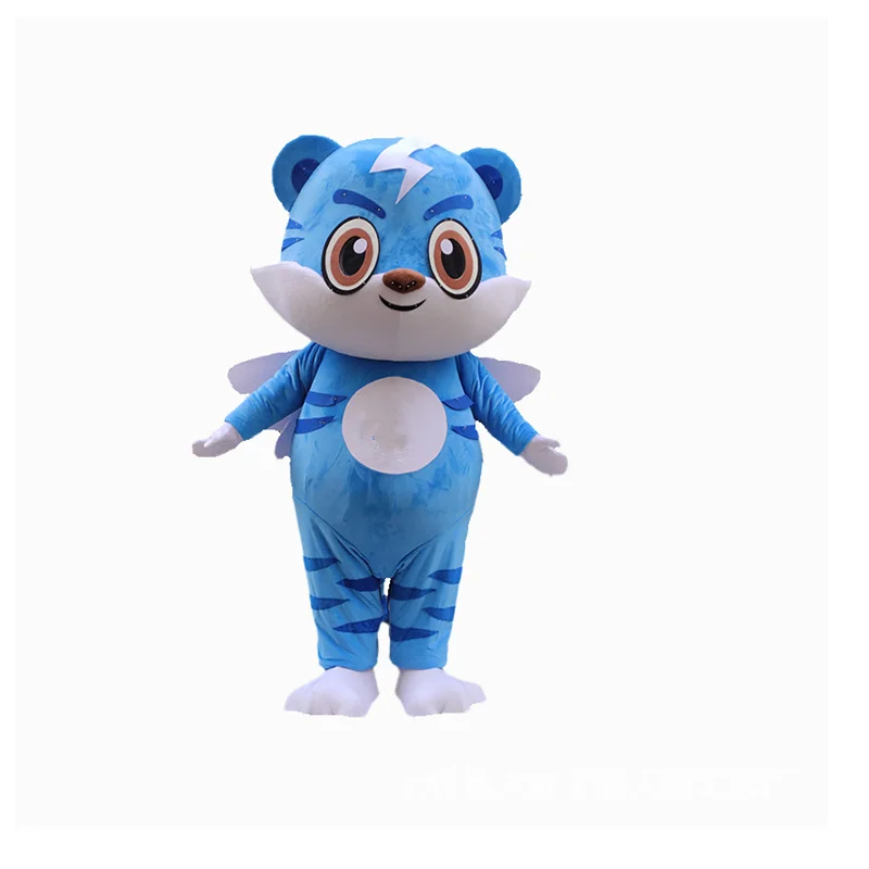 

Blue Tiger Cartoon Doll Costume Mascot Costume Christmas and Easter Large-scale Advertising Performance Costume Doll Costume