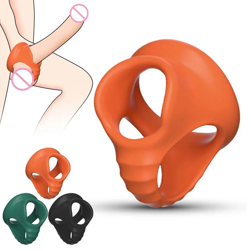 Penis Ring Silicone Semen Lock Ring Male Penis Rings Reusable Delay Ejaculation Lasting Scrotum Lock Ring Sex Toys for Men Adult Products