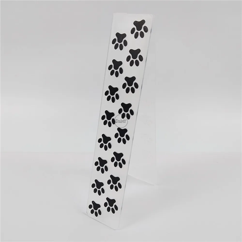 Footprints Strips Embossing Folders for Scrapbooking Paper Album Cards Making Supplies 3D Plastic Stencils Crafts plastic embossing folder embossing folder