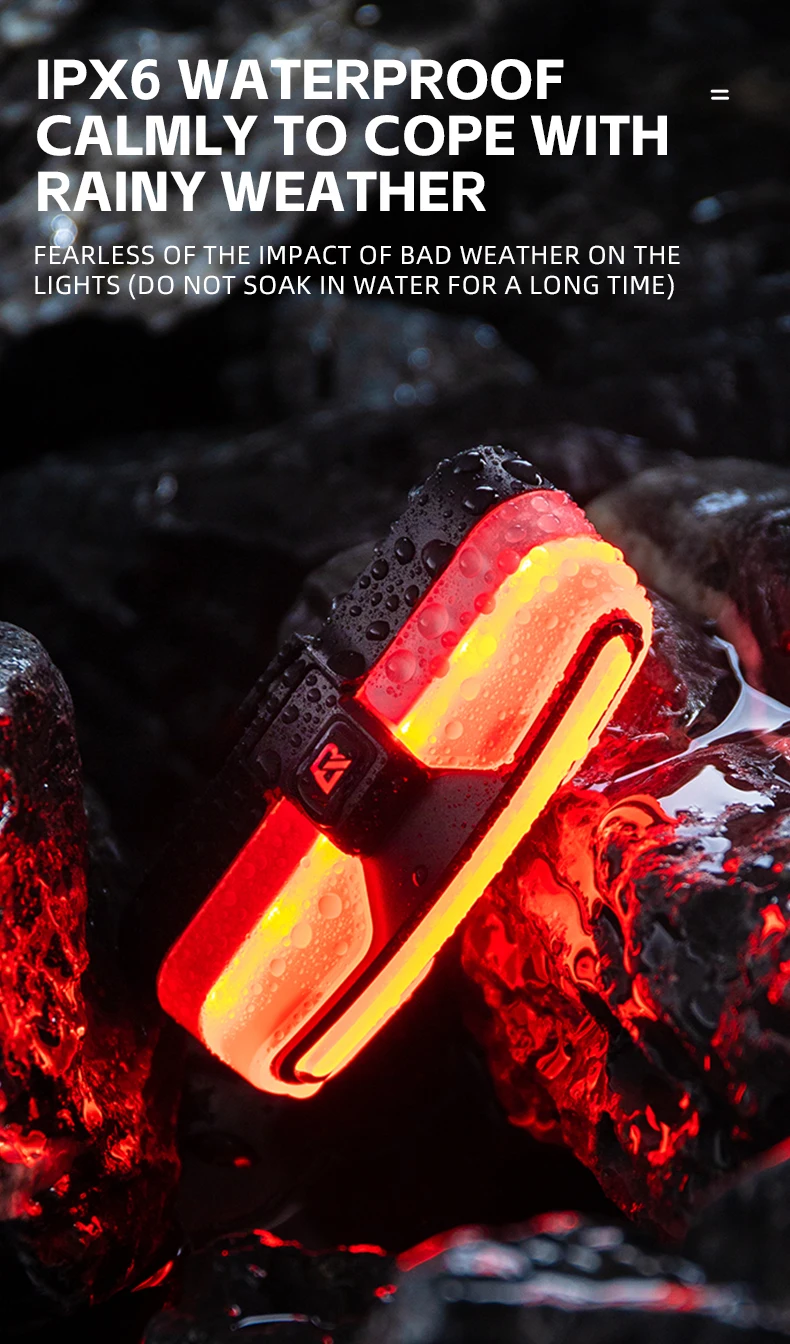 cycling tail light close up
