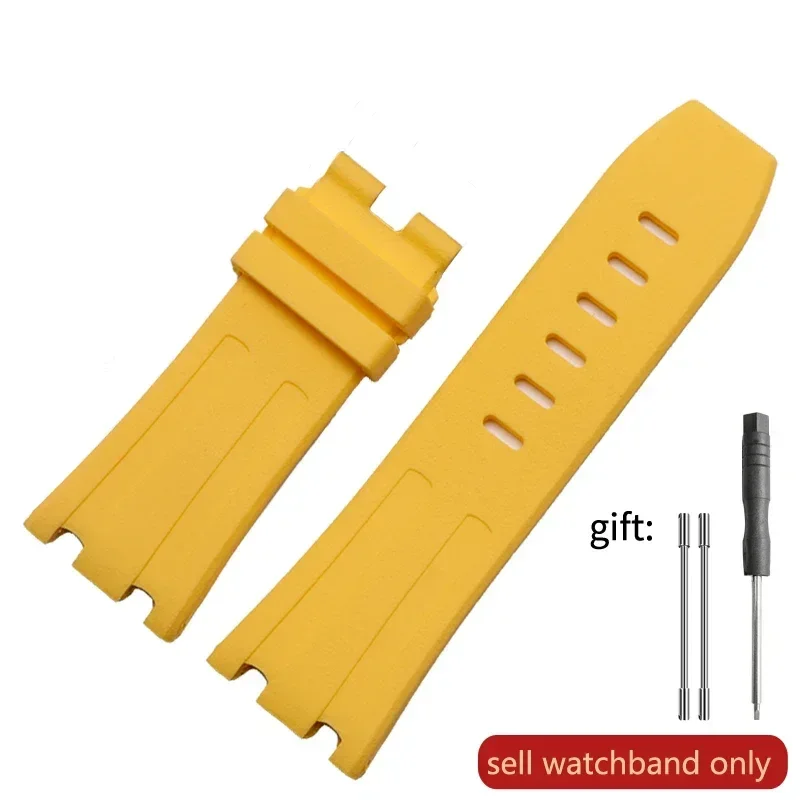Premium Men's Waterproof Rubber Silicone Watchband - 28mm Strap