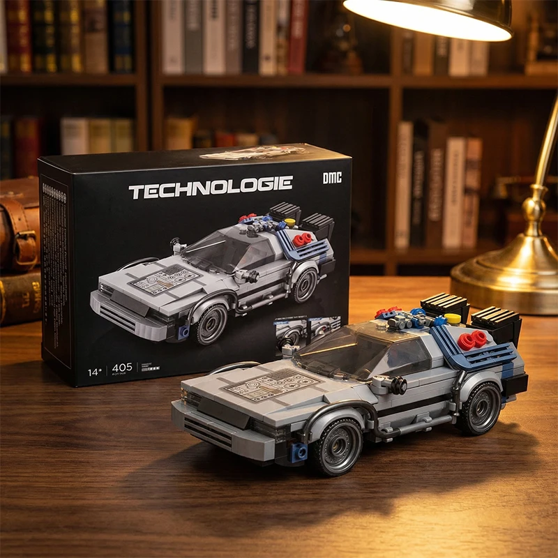 Time Machine Car MOC Building Blocks Set – 405 Pieces